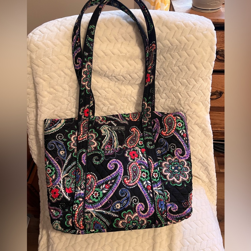 Vera Bradley Black Paisley Tote Bag